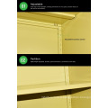 Cabinet de stockage de dossier de meubles de bureau en acier d&#39;équipement de bureau de vente chaude bon marché
